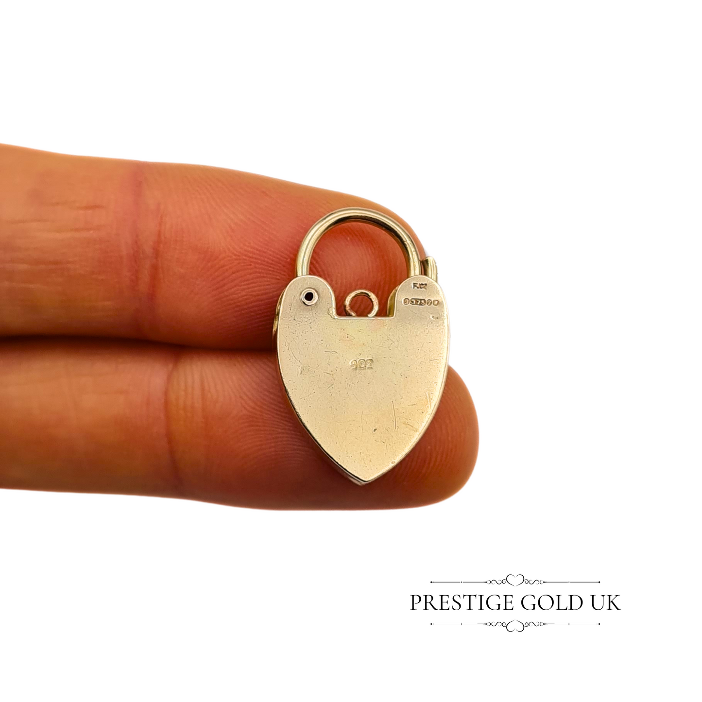 Vintage 9ct Yellow Gold Heart Padlock, Fully British Hallmarked, London 1983