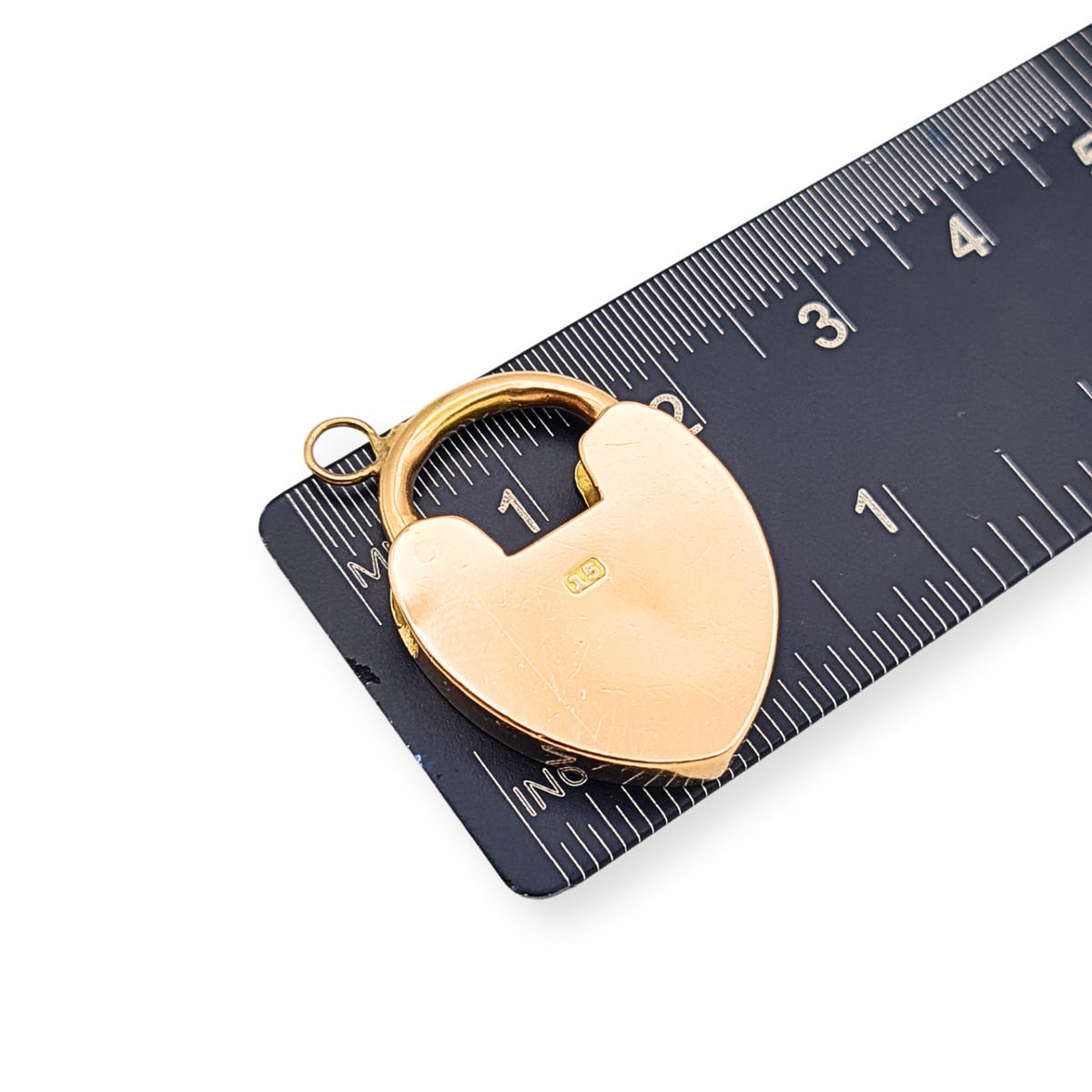 Huge Antique 15ct Rose Gold Large Heart Padlock Clasp, Opening Clasp