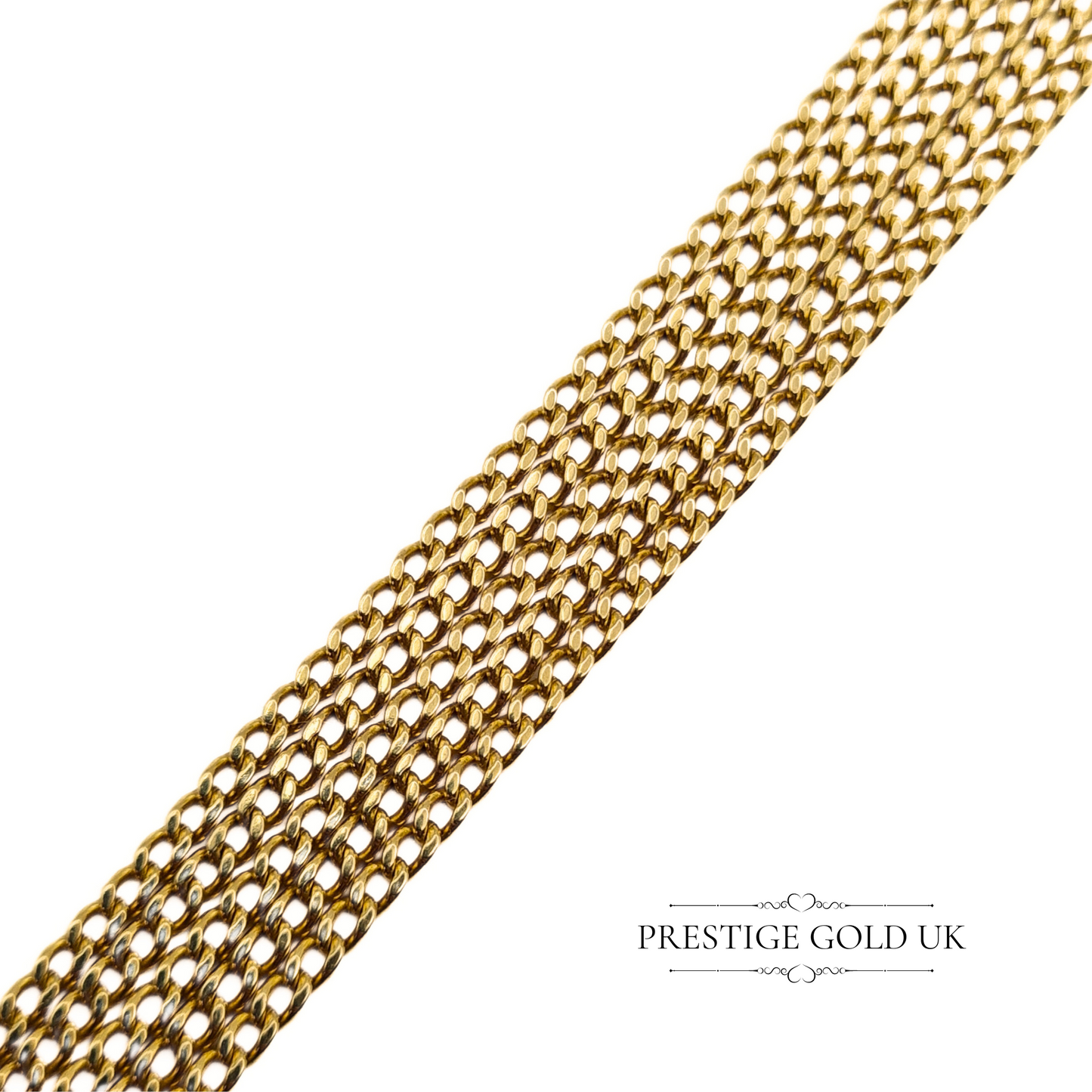 21 1/2 " Vintage Gold Curb Chain Necklace 14ct ct - Small Link 2 mm Wide
