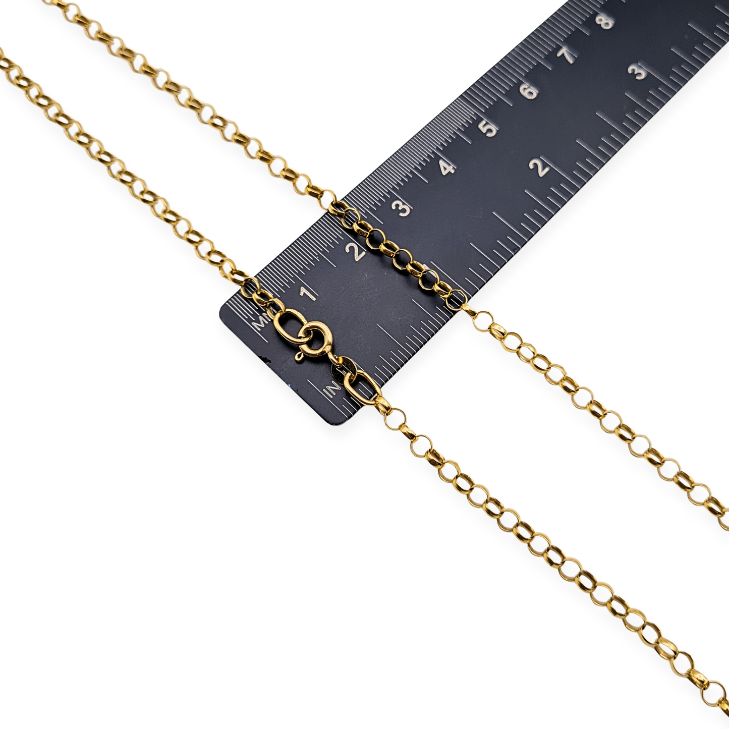 Large 9ct Gold Rolo Belcher Chain 18" 4.76 Hallmarked