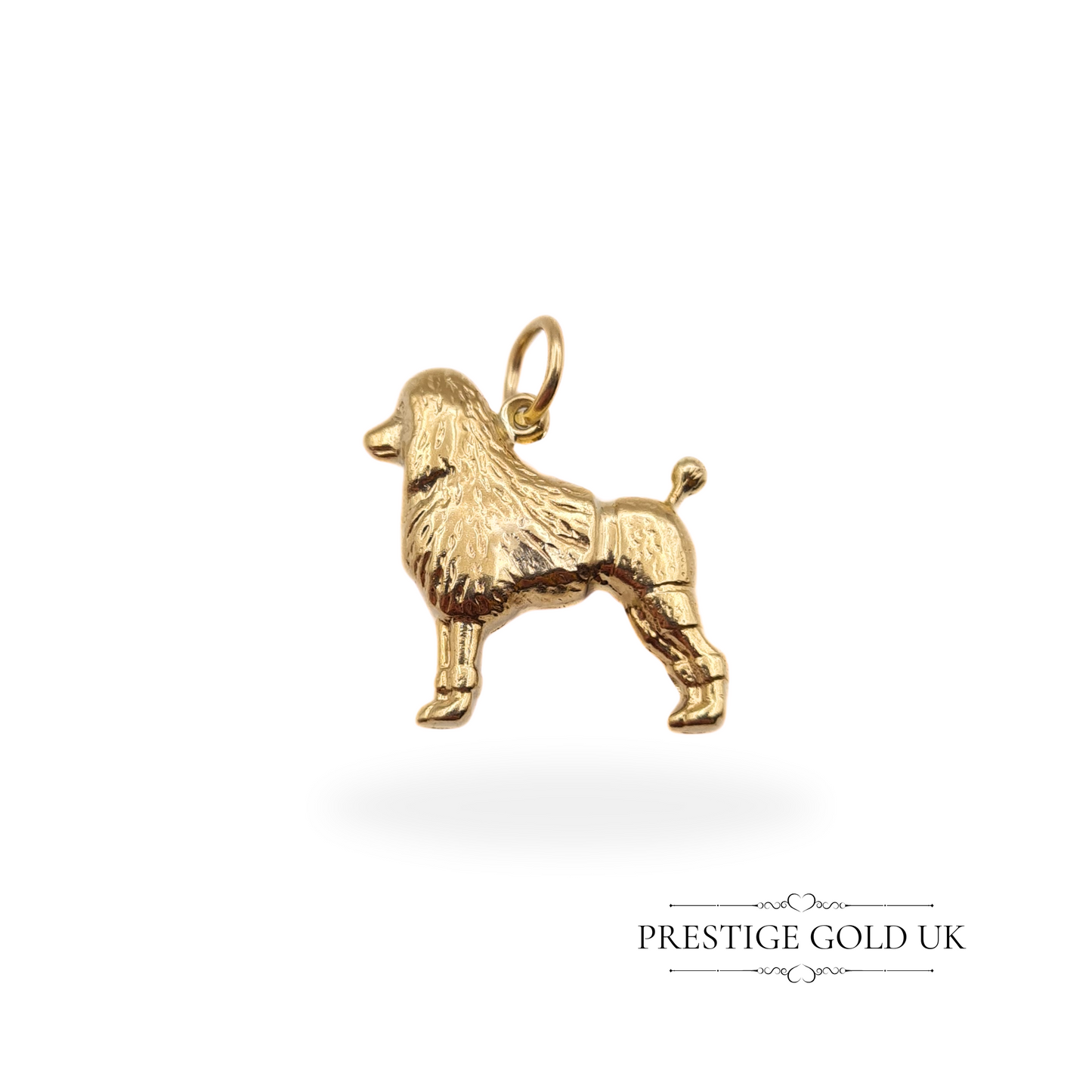 Vintage 9ct Gold Poodle Charm, Hollow Construction, Fully Hallmarked