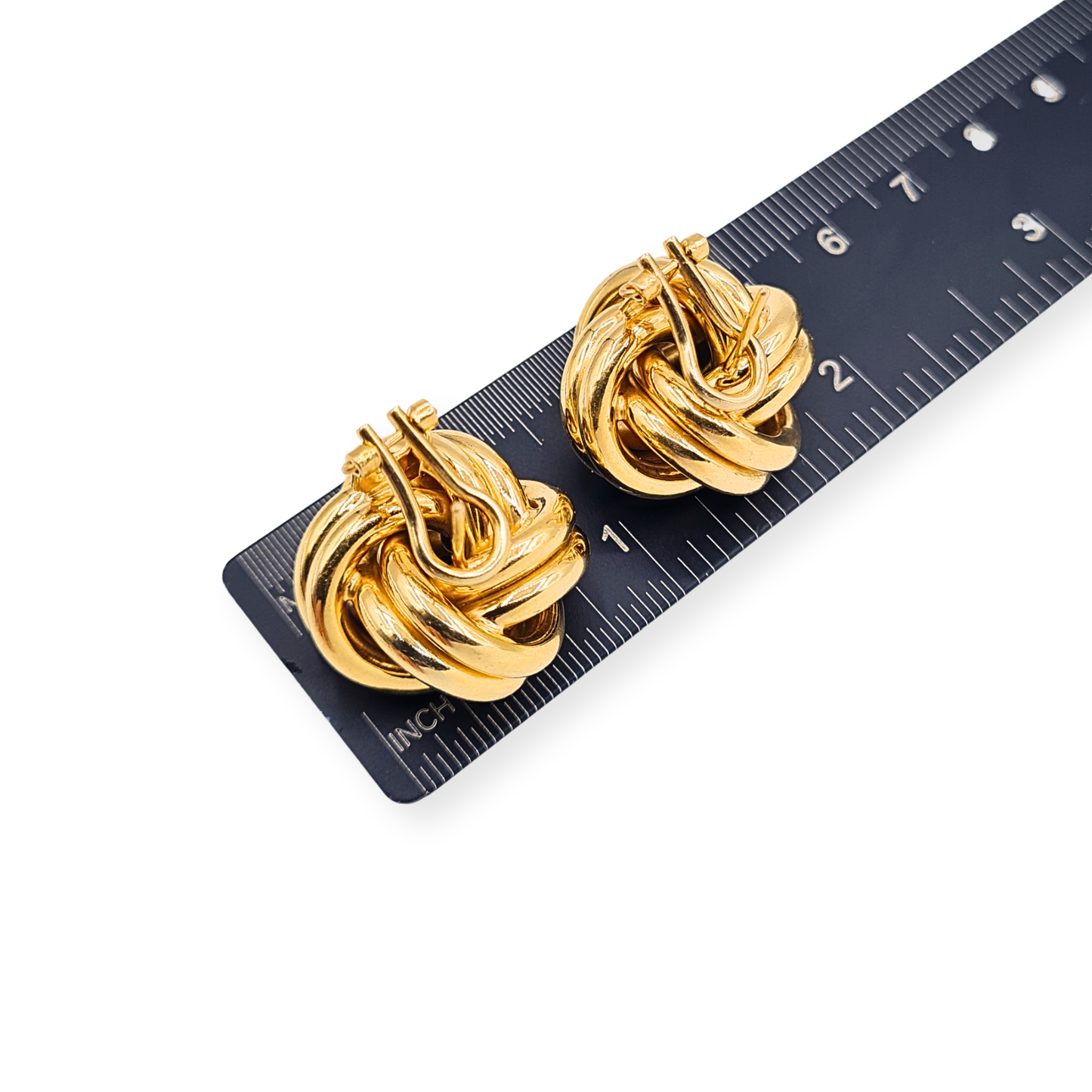 Amazing Huge 9ct Gold UnoAErre Twist Knot Earrings.