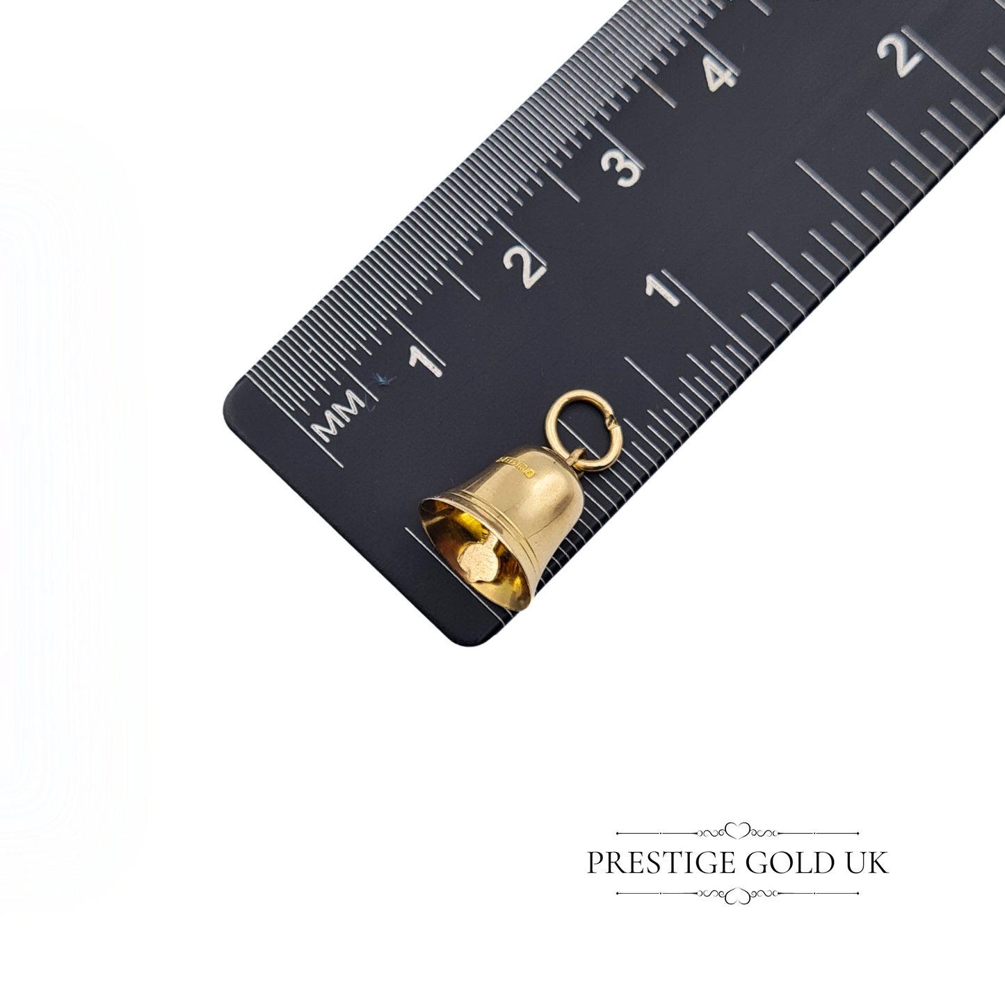 Vintage 9ct Gold Bell Charm Pendant, Fully Hallmarked Birmingham 1985, Ringing Noise