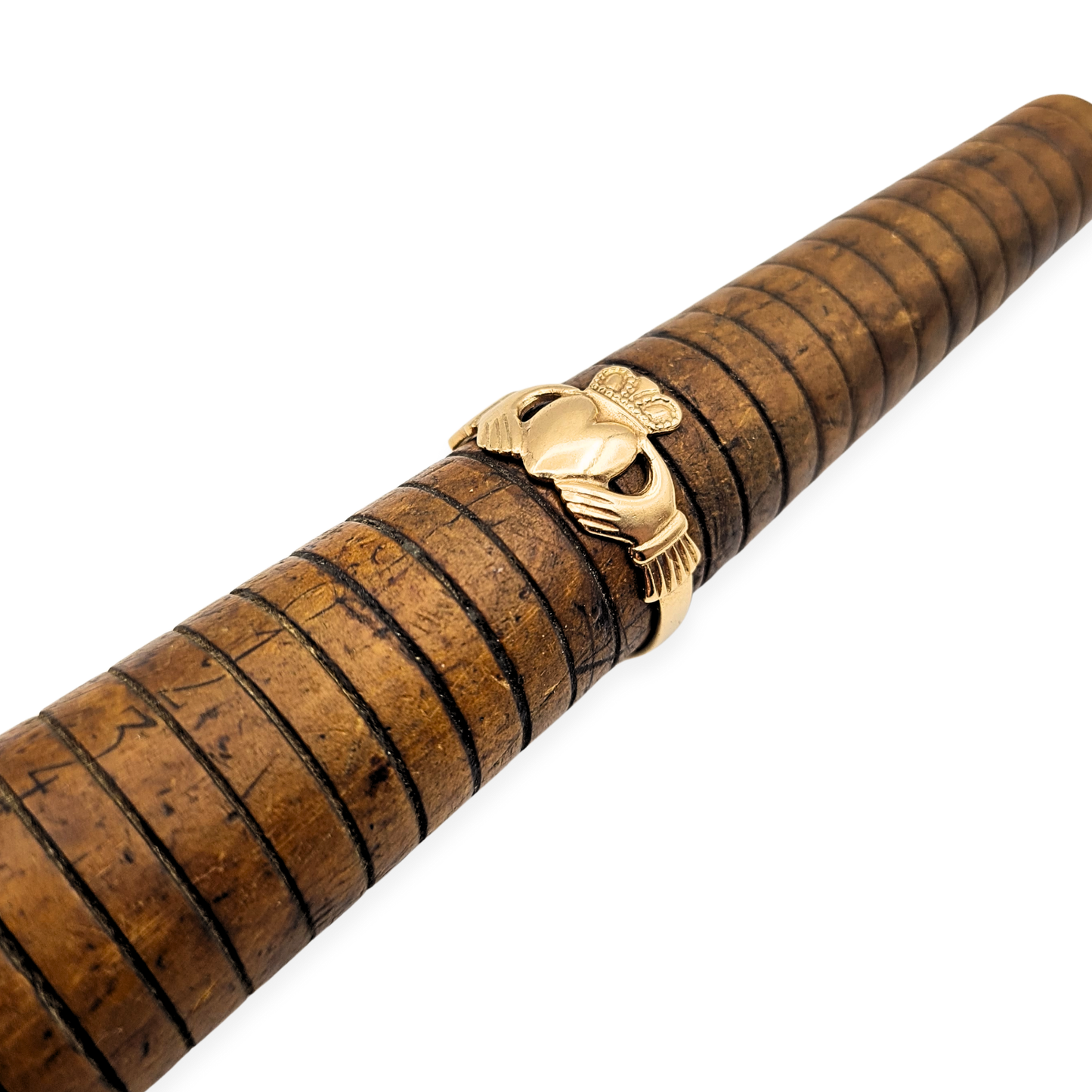 9ct Solid Gold Claddagh Ring, Fully Hallmarked, UK O US 7 1/4