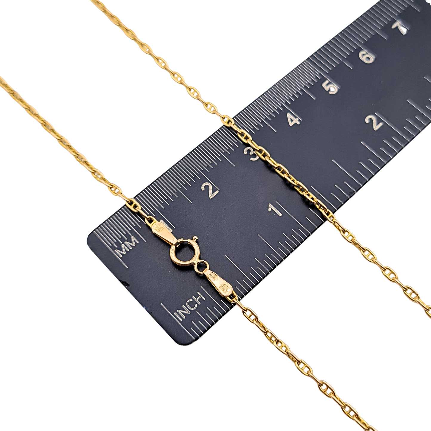 20.5 Inch 9ct Gold Anchor Chain Necklace 53cm Hallmarked
