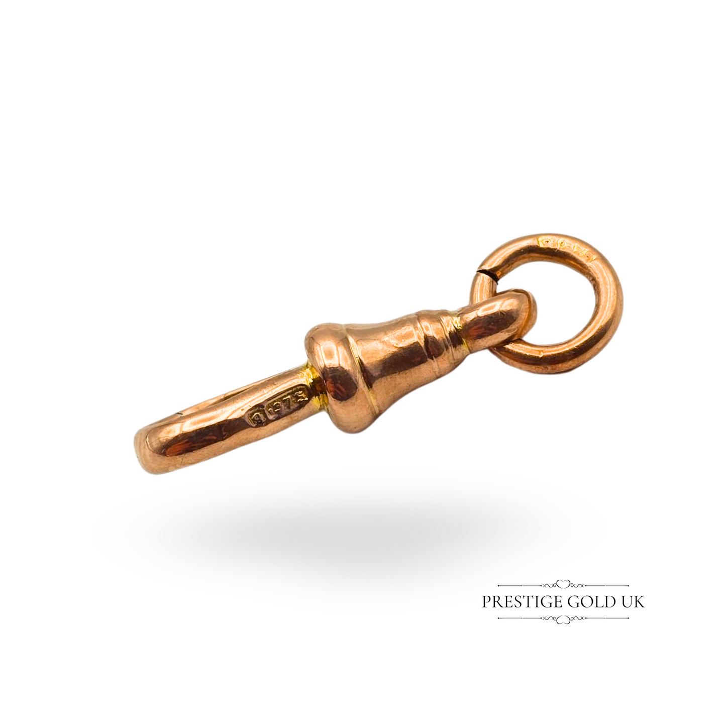 Pair Of Matching Antique 9ct Rose Gold Dog Clip for Albert Chain, With Jump Ring