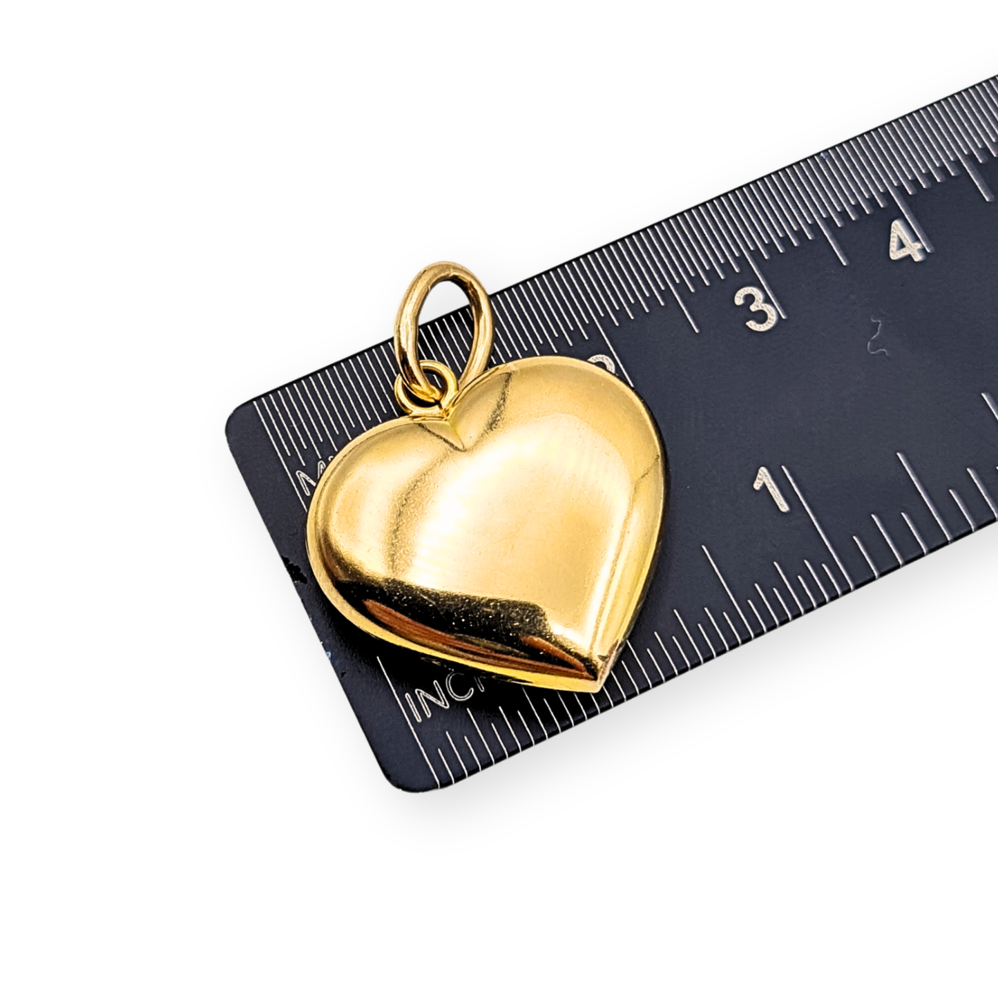 Large 9ct Gold Heart Pendant, Fully Hallmarked, Hollow construction