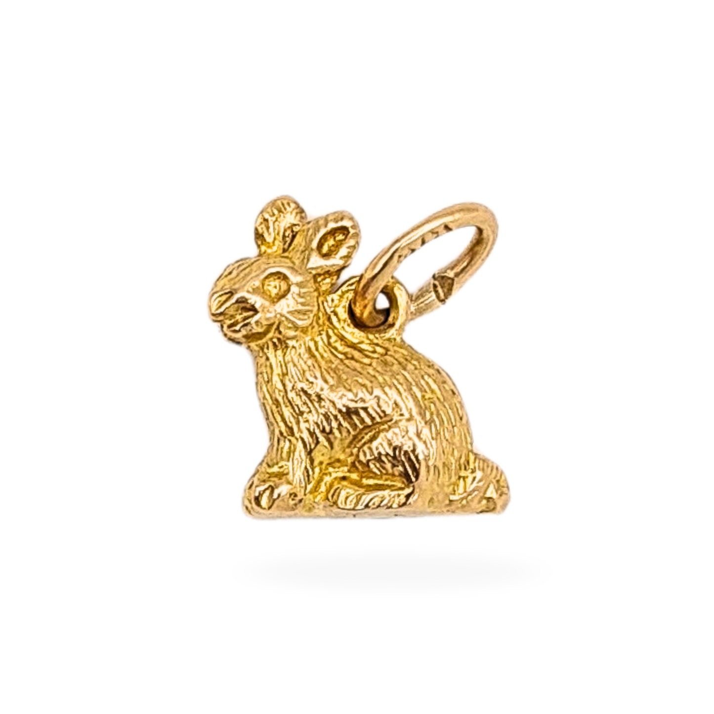 9ct Solid Gold Rabbit Charm, Stamped 9ct, Tiny Bunny Pendant