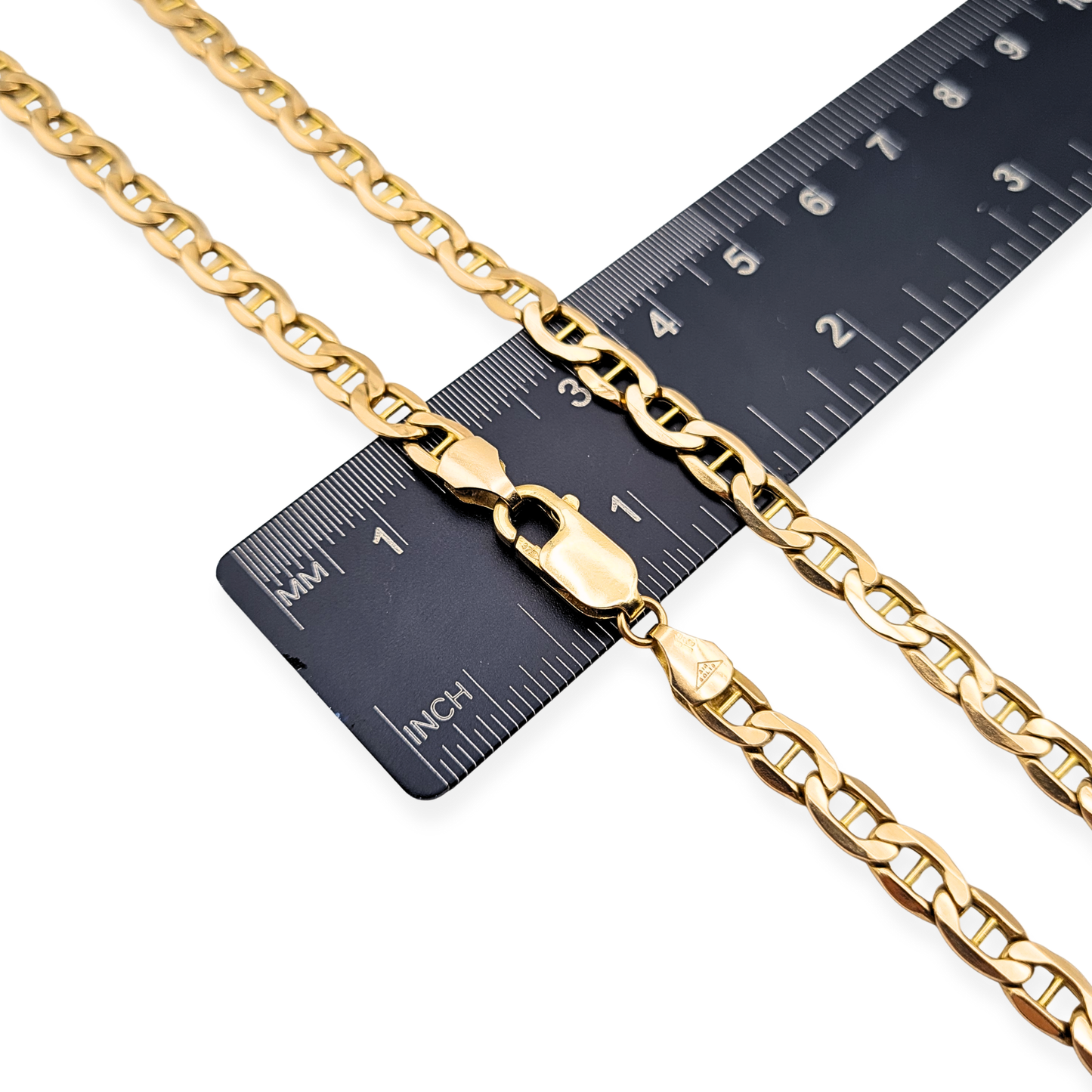 21" Long Large 9ct Gold Anchor Chain Necklace,  Lobster Clasp