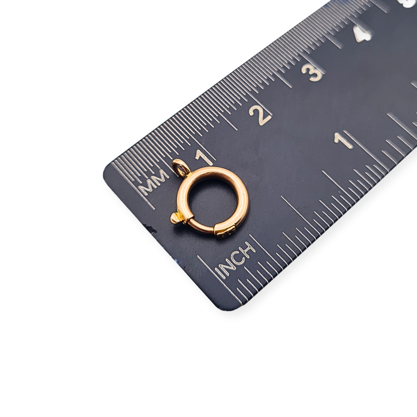 Antique 9ct Rose Gold Spring Ring Clasp 9mm Necklace Bracelet