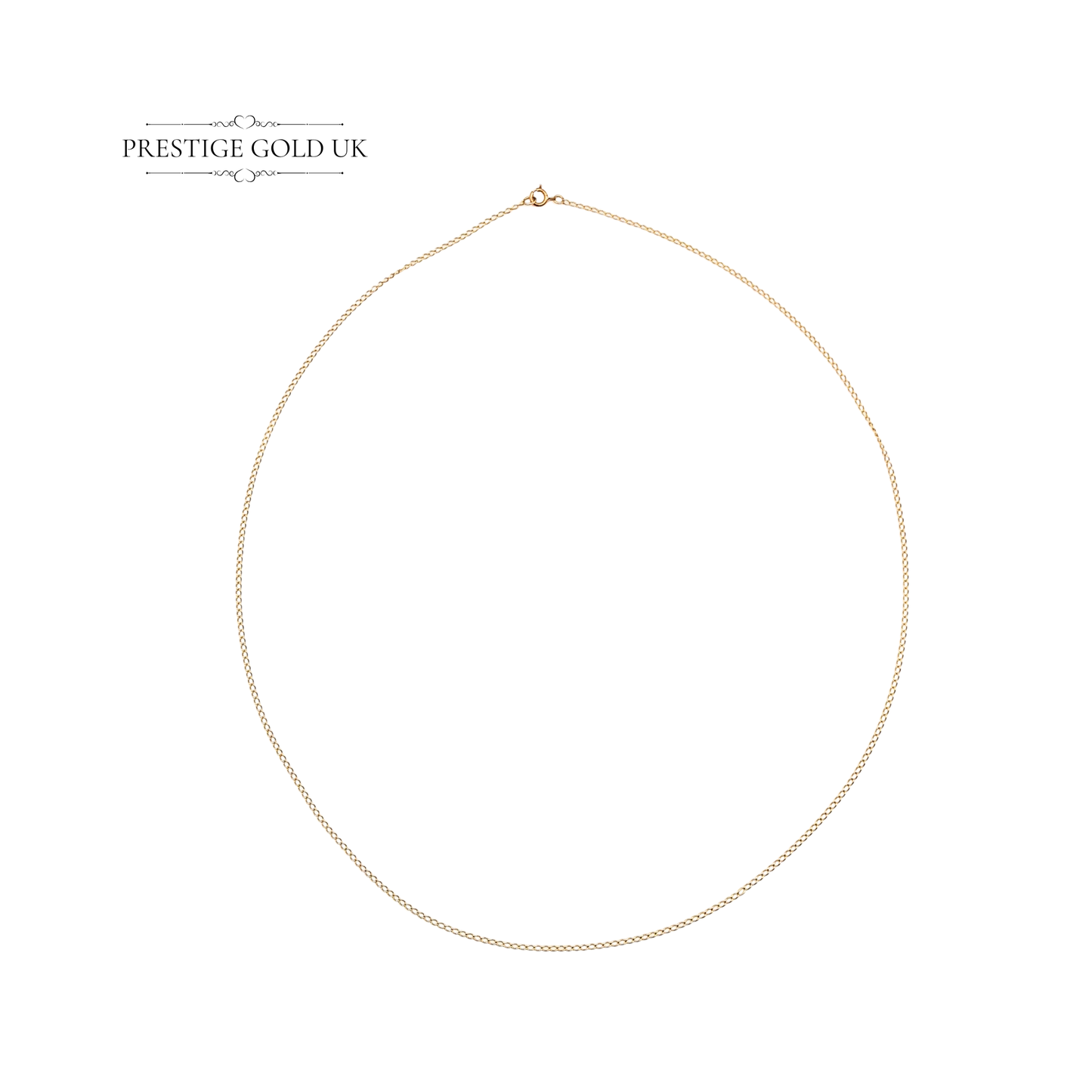 Clearance Item 22" Long Gold Curb Chain, Narrow  Lightweight Chain