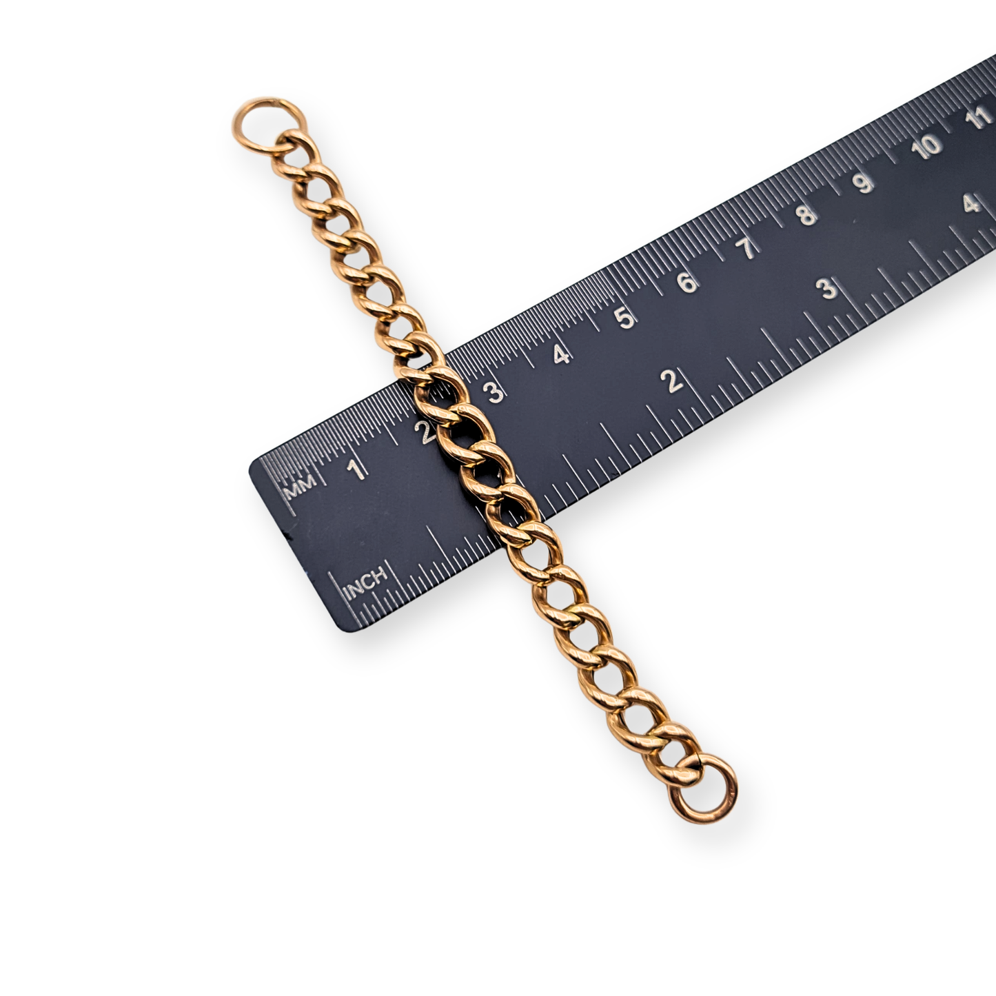 4.5" Long Rose Gold Albert Chain Necklace Extender 11cm