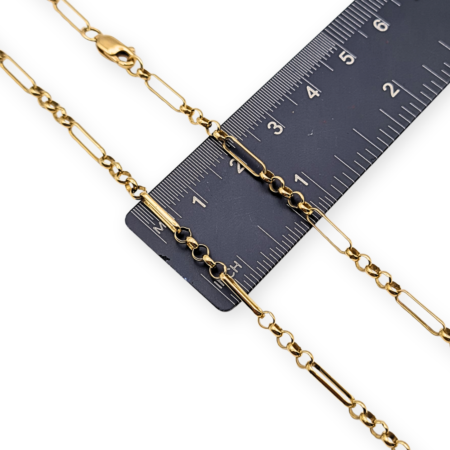 18.5" Gold Paperclip Belcher Chain Necklace 47cm Hallmarked