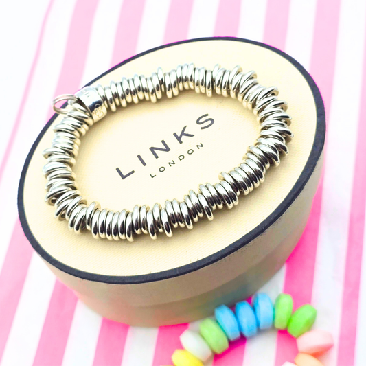 5 1/2" Refurbished Links of London Authentic Sweetie Bracelet,  14cm Long