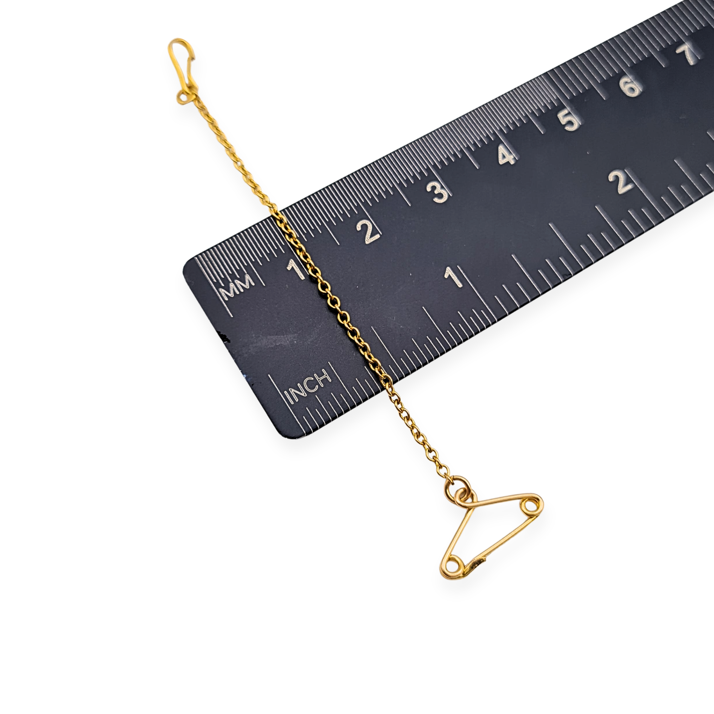 9ct Gold Safety Chain 70mm Fully Tested 0.45g