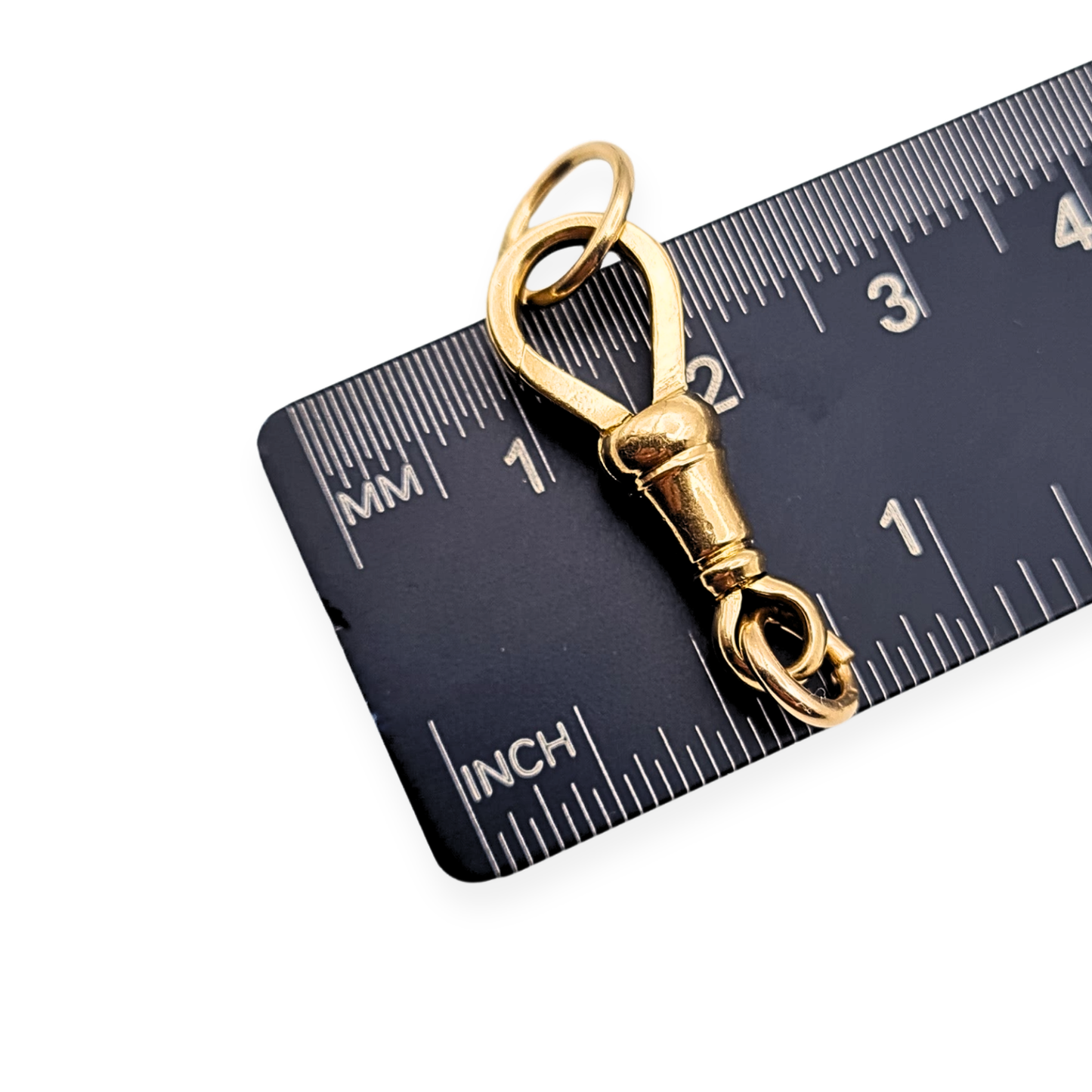 9ct Gold Albert Chain Dog Clip 25mm Vintage