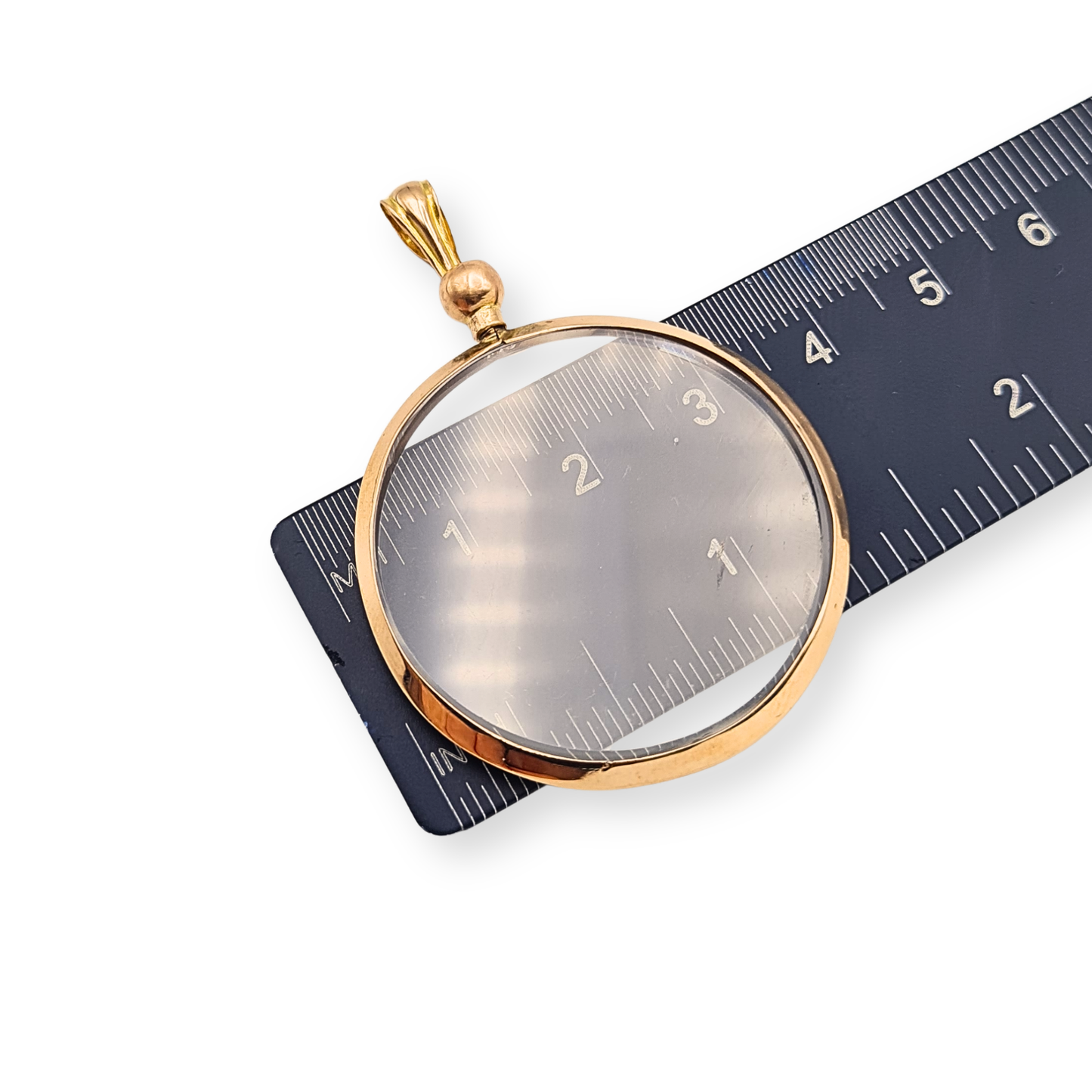 Antique 1909 Birmingham 9ct Rose Gold Round Glass Photo Locket Pendant