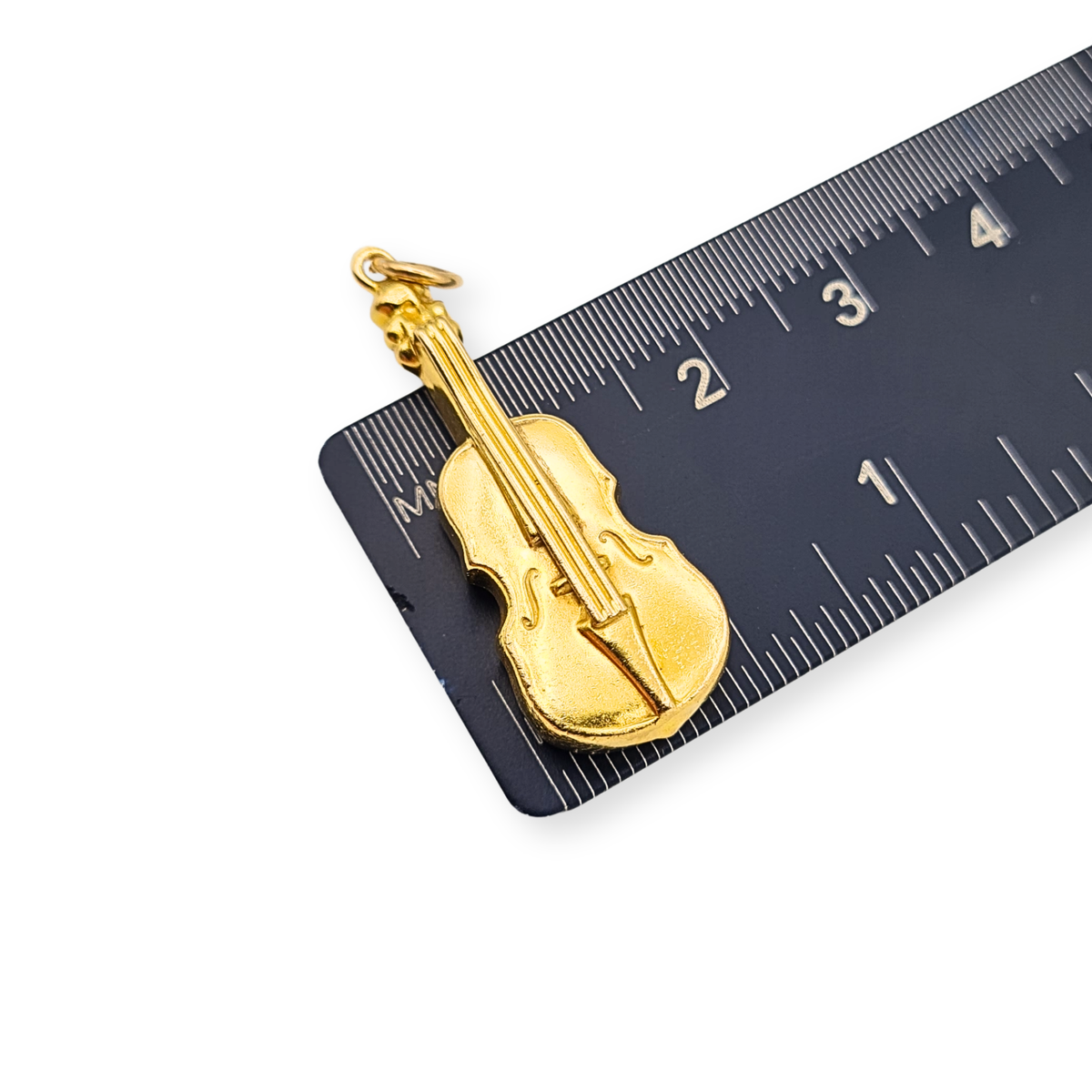 9ct Gold Violin Fiddle Charm Pendant Georg Jensen Ltd London 1969