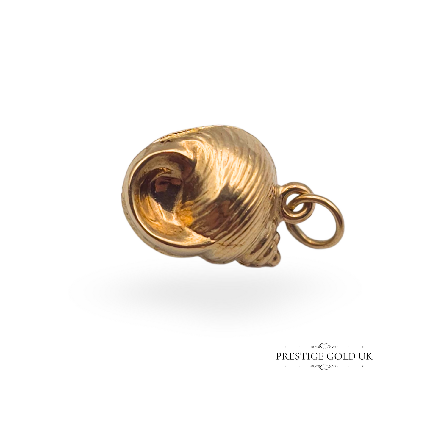 Vintage Snail Shell Charm in 9ct Gold Hallmarked 1975