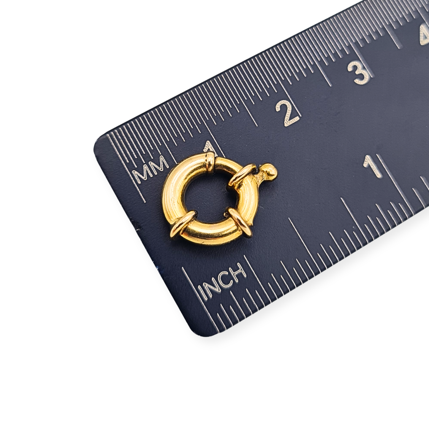 Large 9ct Yellow Gold Large Bolt Ring Clasp 10mm Vintage Sailor Clasp