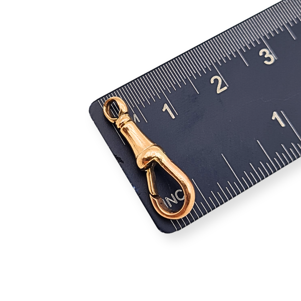 9ct Rose Gold Albert Chain Dog Clip Clasp 22mm long.