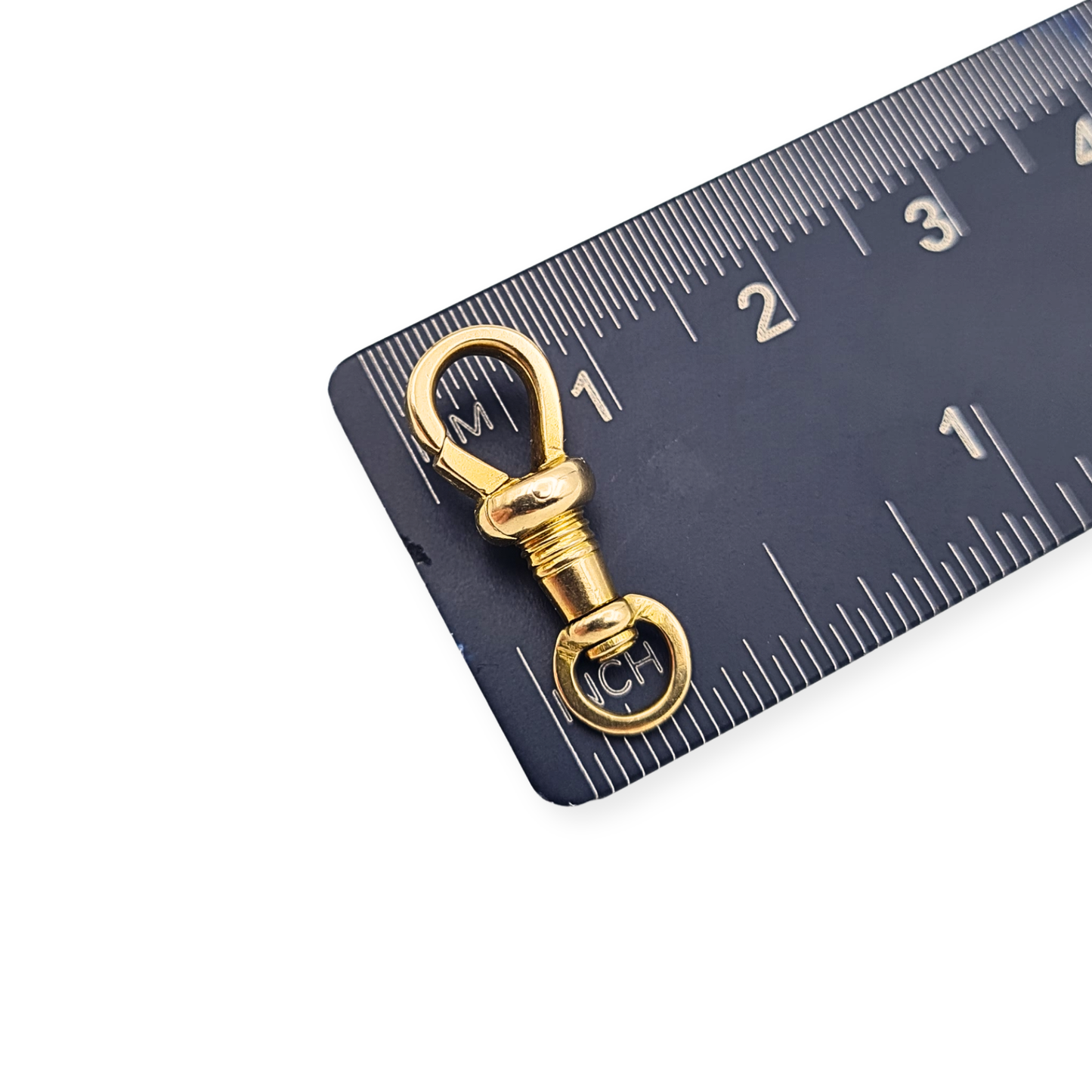 Unique 9ct Yellow Gold Solid Albert Chain Dog Clip Fixed  Watch Chain Clasp