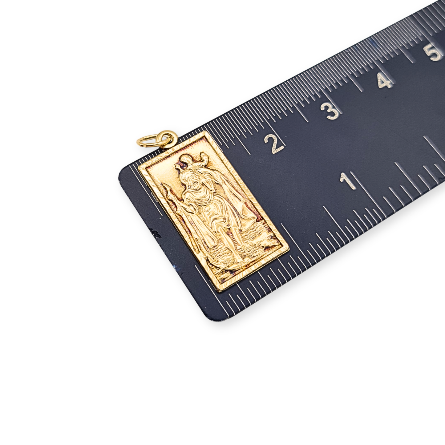 9ct Gold Rectangular Saint Christopher Charm