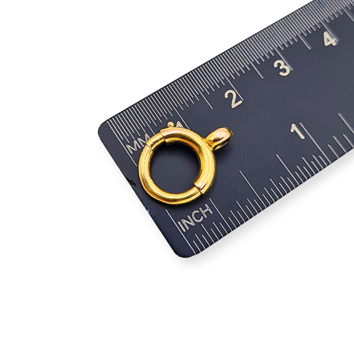 Large 9ct Gold Antique Bolt Ring Clasp Large Secure Spring Fastener