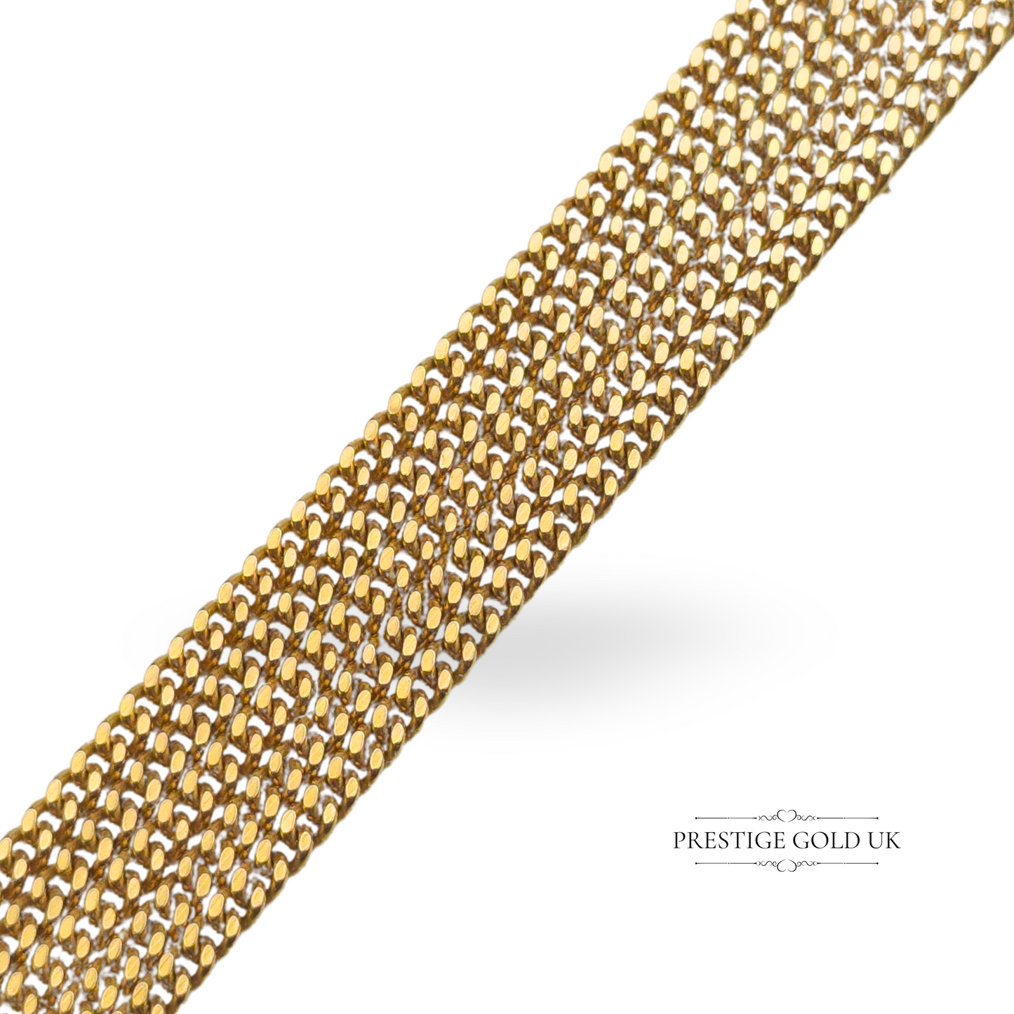 9ct Gold Curb Chain 16" 1mm Wide 3.7g Hallmarked Vintage Necklace