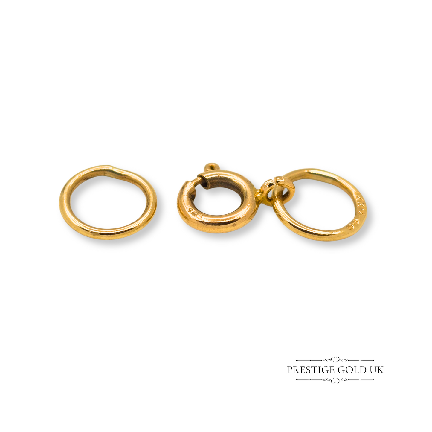 9ct Gold Jump Rings & Spring Ring (Bolt Ring) Clasp Set , DIY Jewellery Repairs