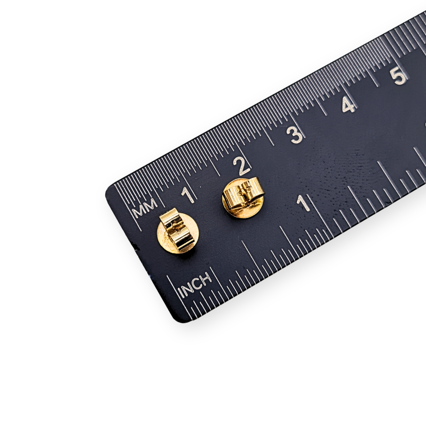 9ct Gold Heart Earring Backs 375 Stamp, Fits 0.8mm Posts Pair