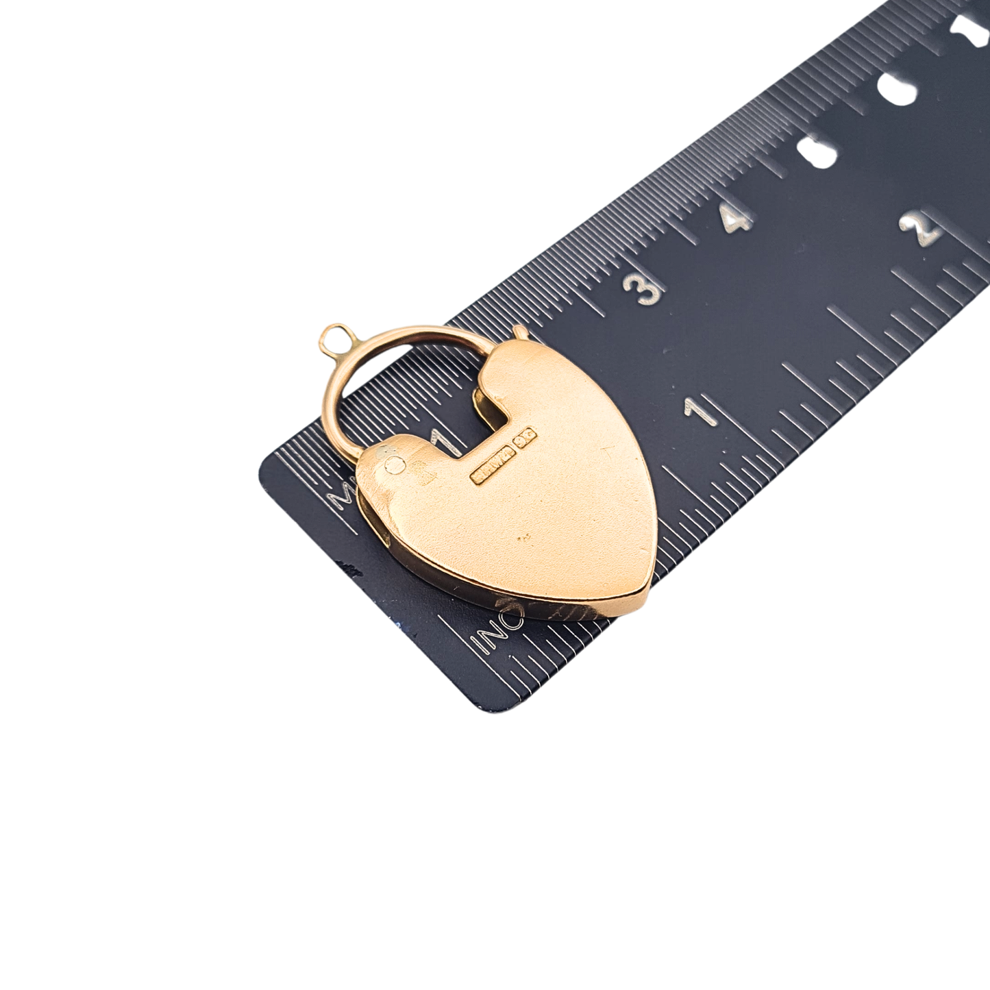 Huge 9ct Rose Gold Large Antique Heart Padlock Clasp Engraved Floral Design