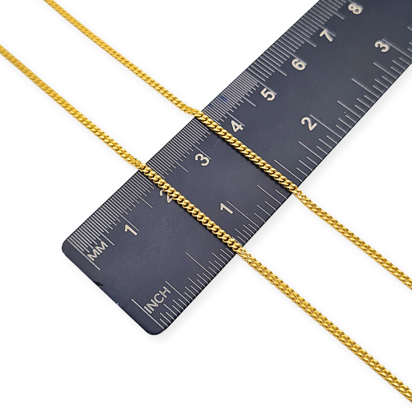 9ct Gold Solid Curb Chain Necklace 19.5" 50cm 4.2g Fully Hallmarked