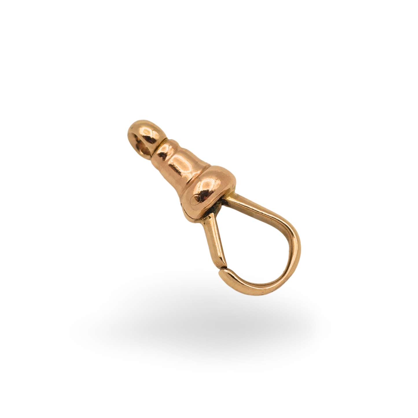 Antique 9ct Rose Gold Dog Clip, 21mm Albert Clasp, JG&S Birmingham