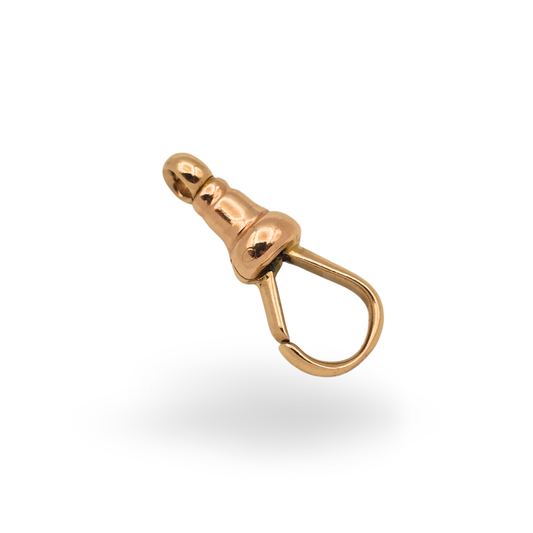 Antique 9ct Rose Gold Dog Clip, 21mm Albert Clasp, JG&S Birmingham