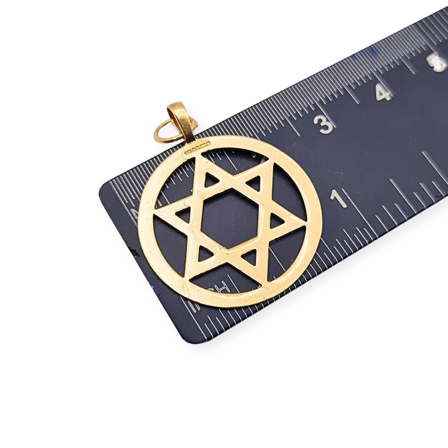 9ct Gold Star of David Pendant Sheffield Hallmark 1989 Solid Gold Jewish Pendant