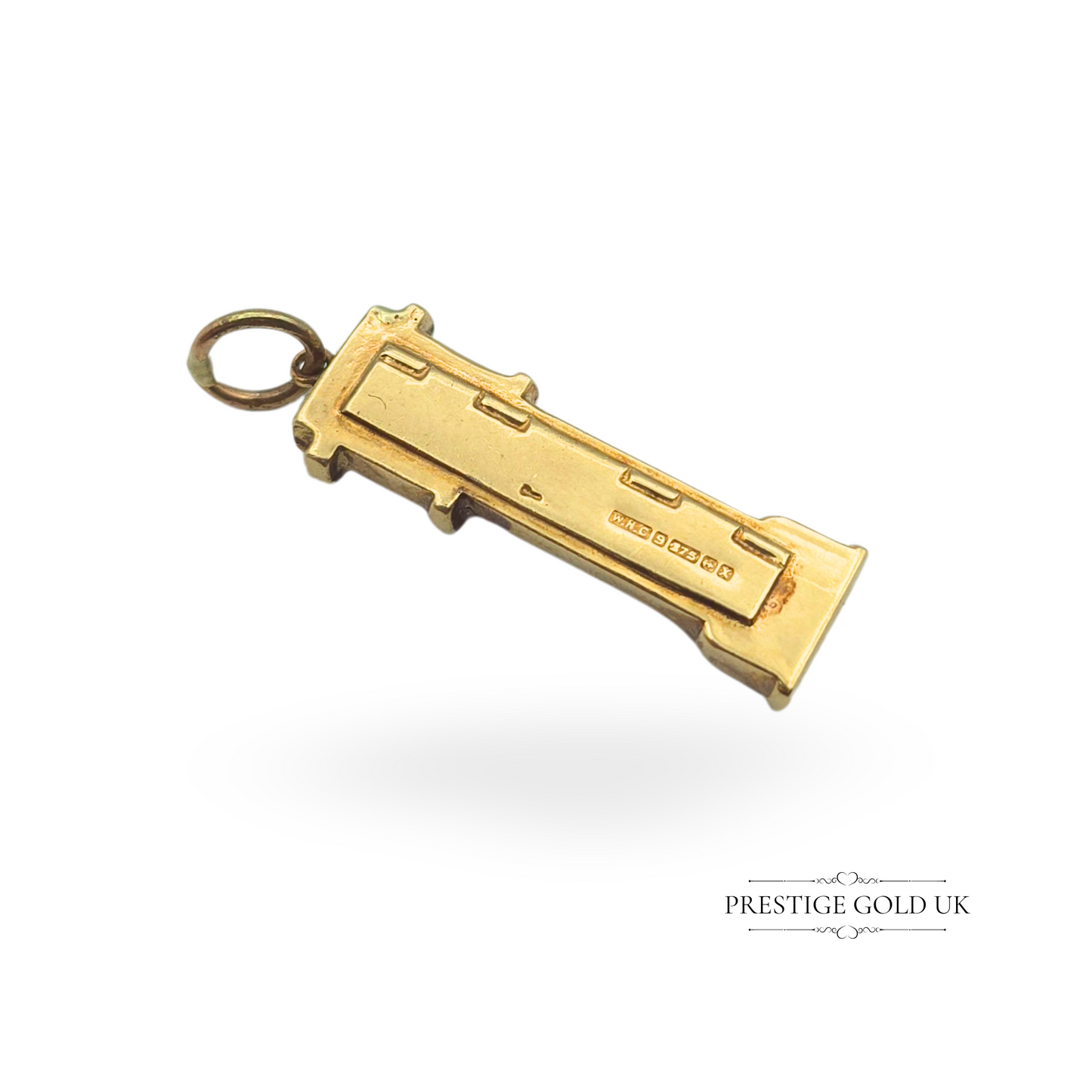 Vintage 9ct Gold Grandfather Clock Charm, Hallmarked Birmingham 1972