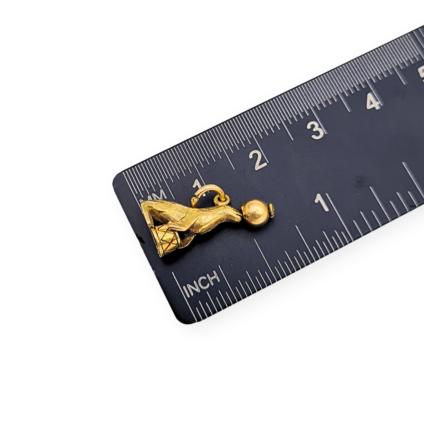 9ct Gold Circus Seal Charm, 18mm, Birmingham Hallmark