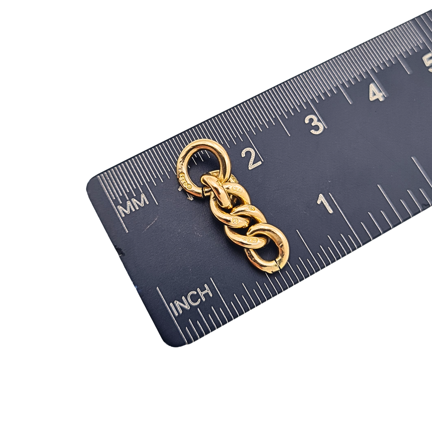 9ct Gold Small Curb Chain Necklace Extender 20mm Yellow Gold Chain