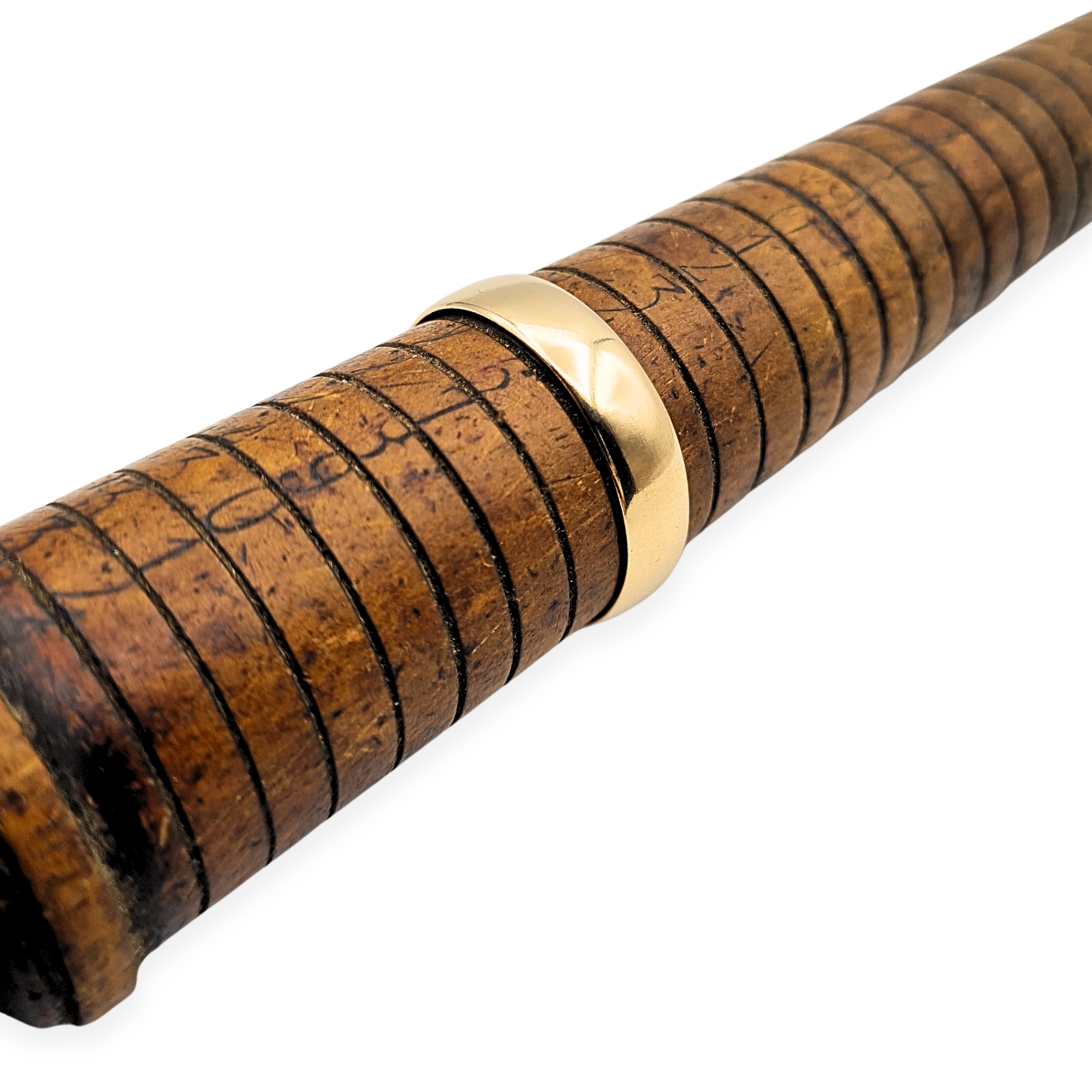 9ct Gold Wide Wedding Band Ring, UK W US 11, Birmingham 1988