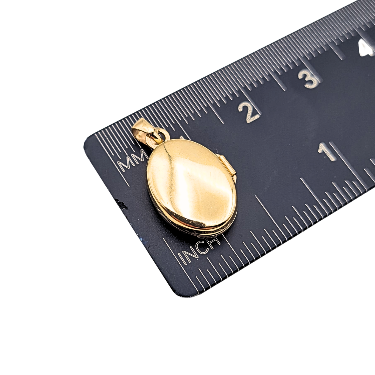 Tiny 9ct Gold Oval Photo Locket Tiny Engraved Pendant Opening Charm