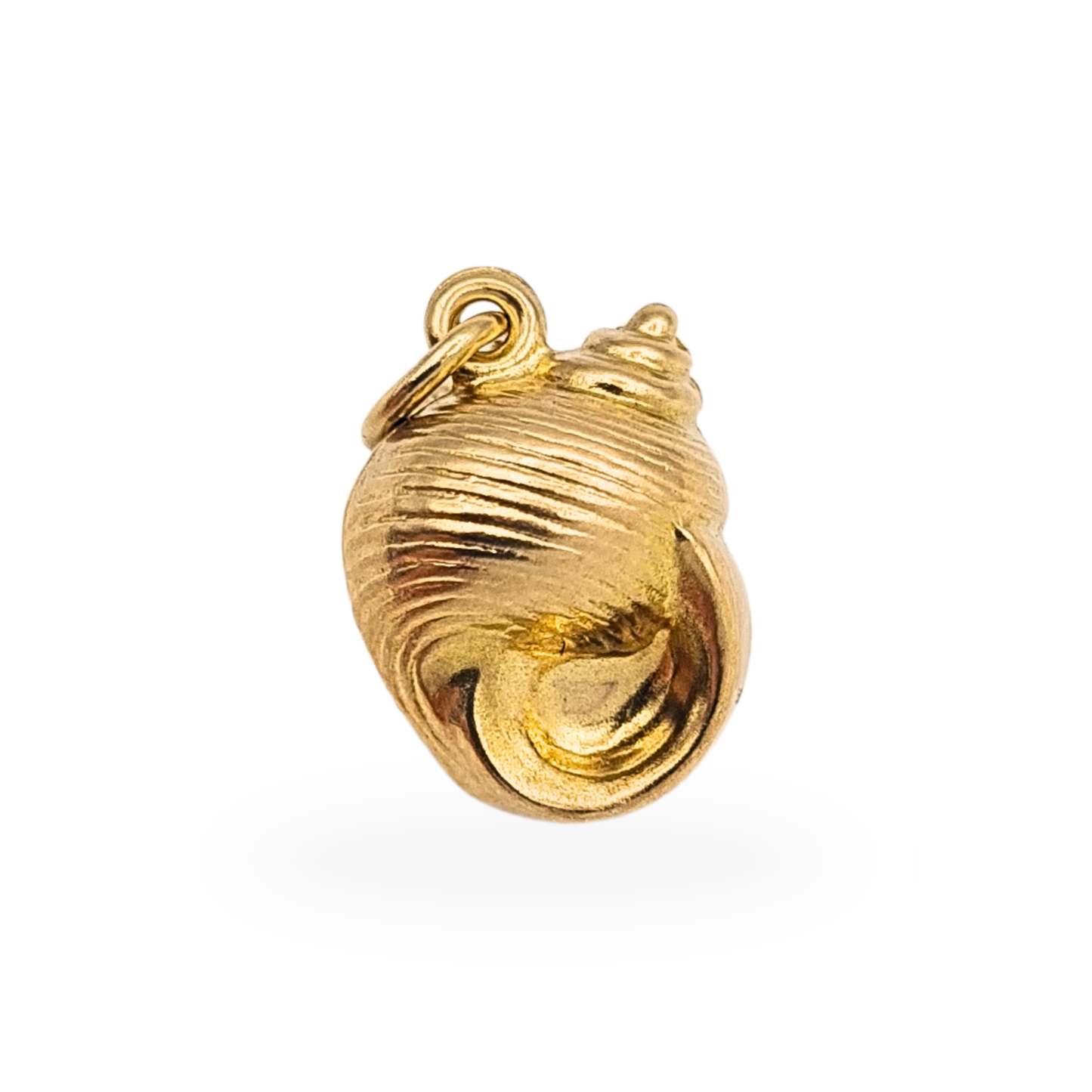 9ct gold shell charm vintage hollow seashell pendant small hallmarked gold charm