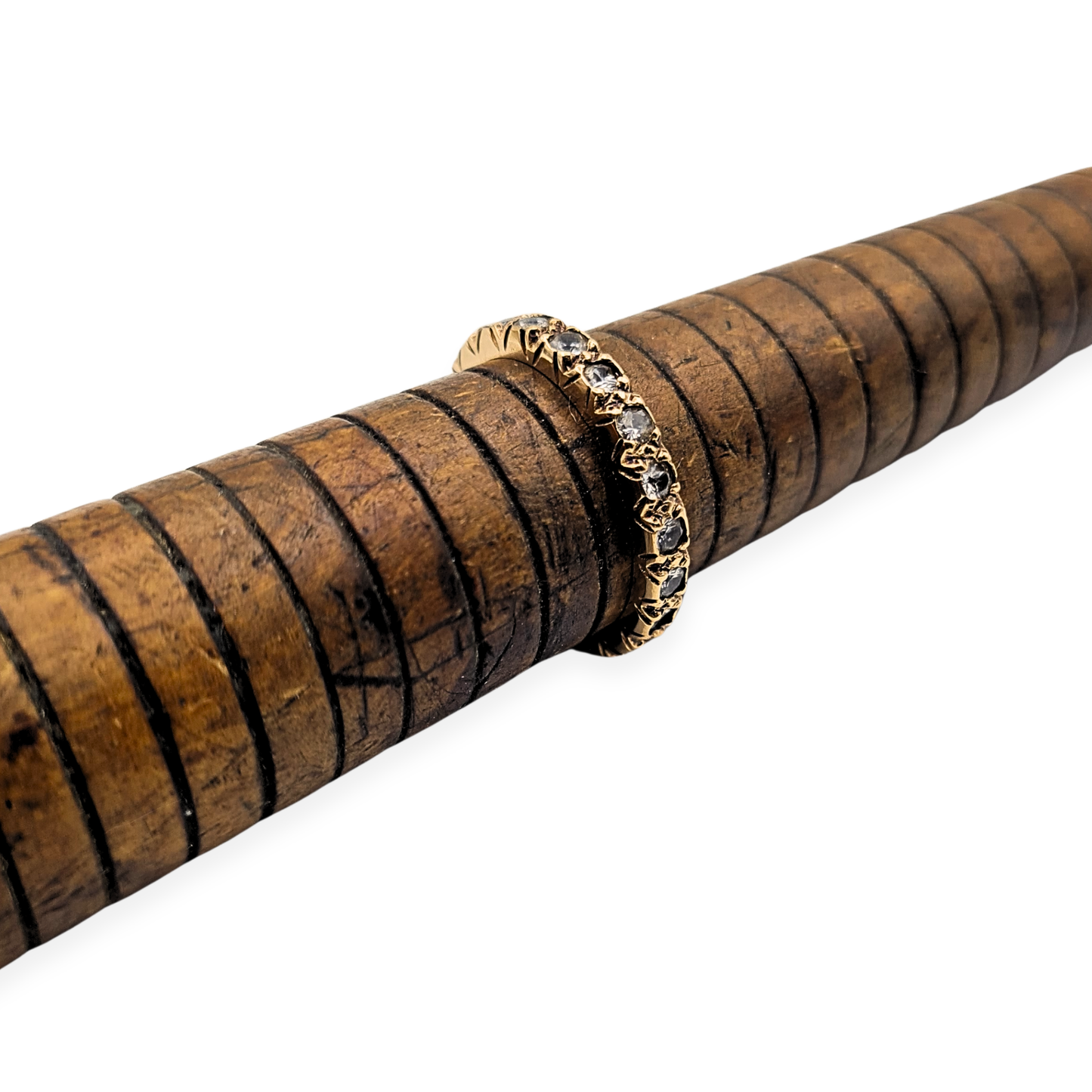 9ct Gold Full Eternity Spinel Ring, UK L 1/2 US 6 1/4