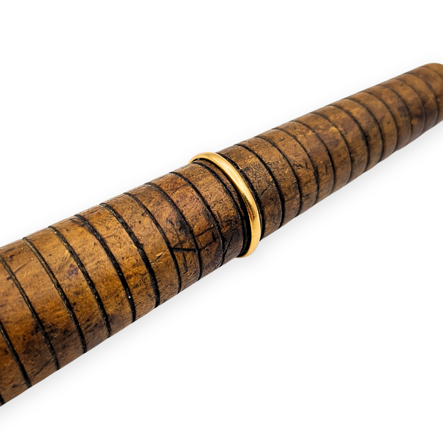 22ct Thin Gold Wedding Ring - Vintage 1940's - UK M 1/2, US 6 1/2, Euro 53.5