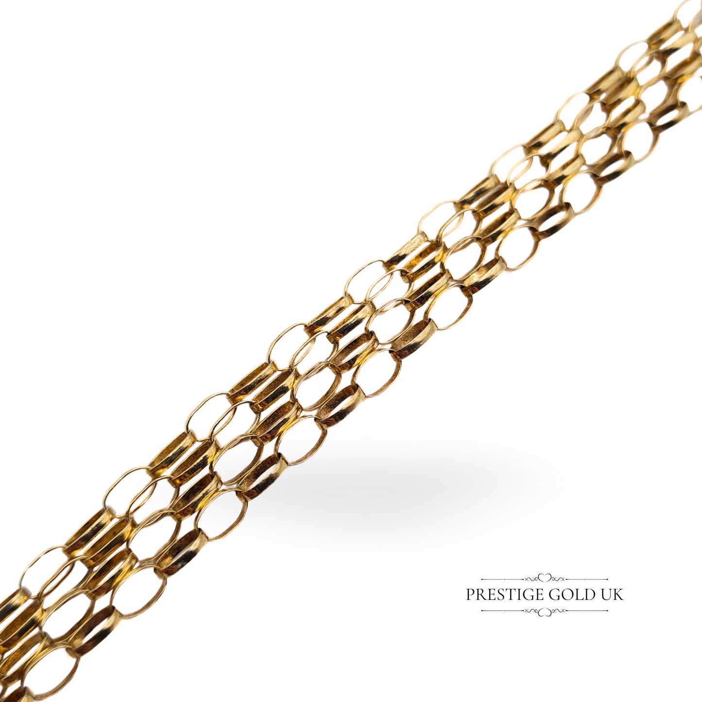 29" Inch Vintage 9ct Gold Belcher Chain Necklace, 29.5” (74cm) Long, 3mm Thick, Stamped 375, Solid Gold Chain