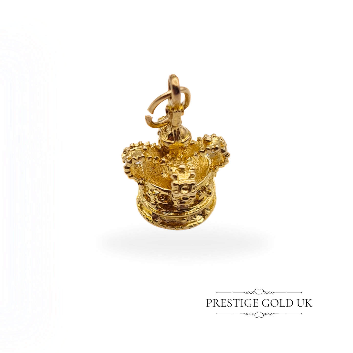 Vintage 9ct Gold Crown Charm, Fully Hallmarked London 1971