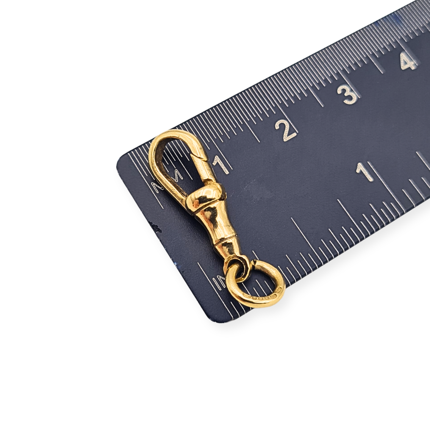 9ct Yellow Gold Albert Chain Dog Clip 26mm Spring Clasp Fixed