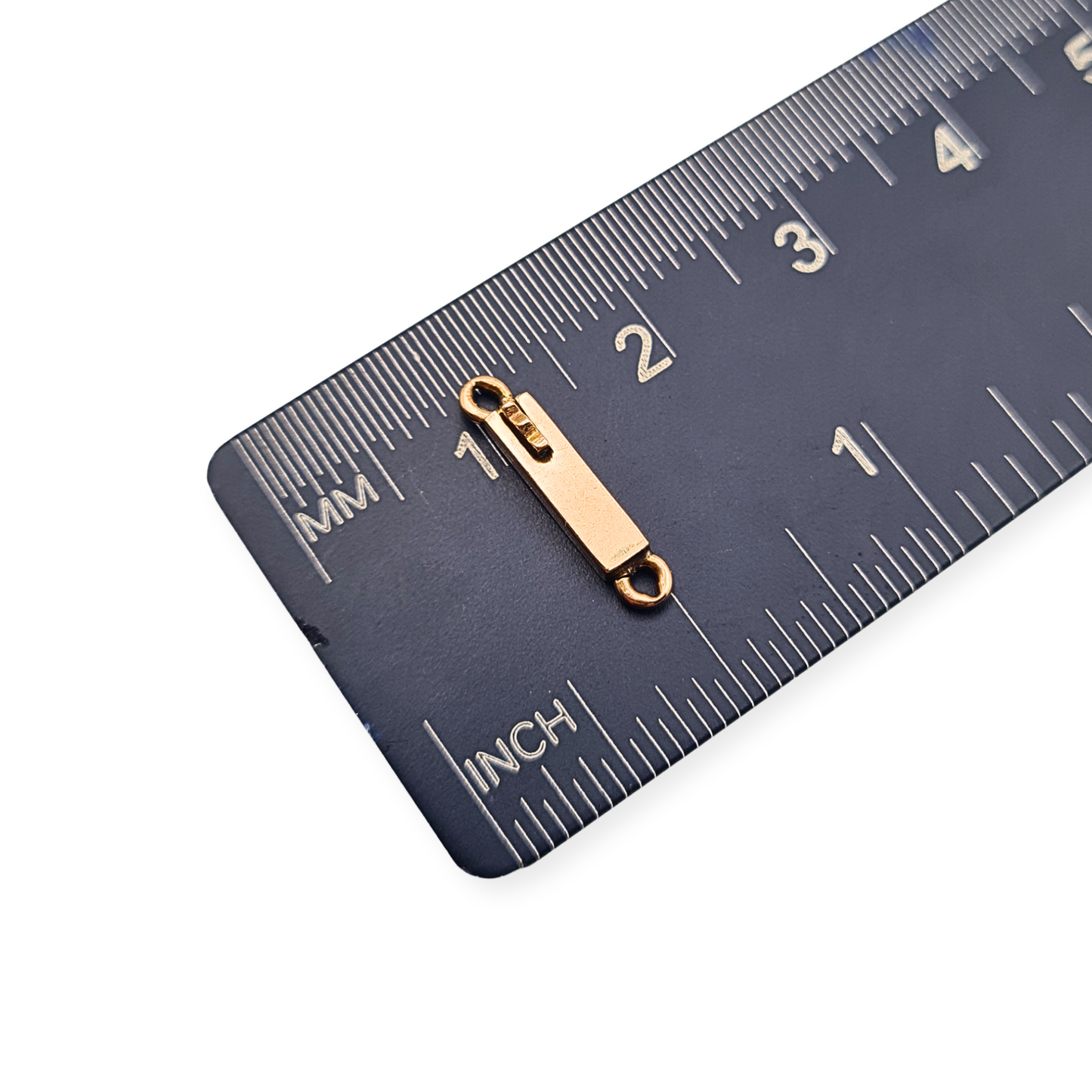 Antique 9ct Rose Gold Push Fit Box Clasp 14mm Necklace Bracelet Finding