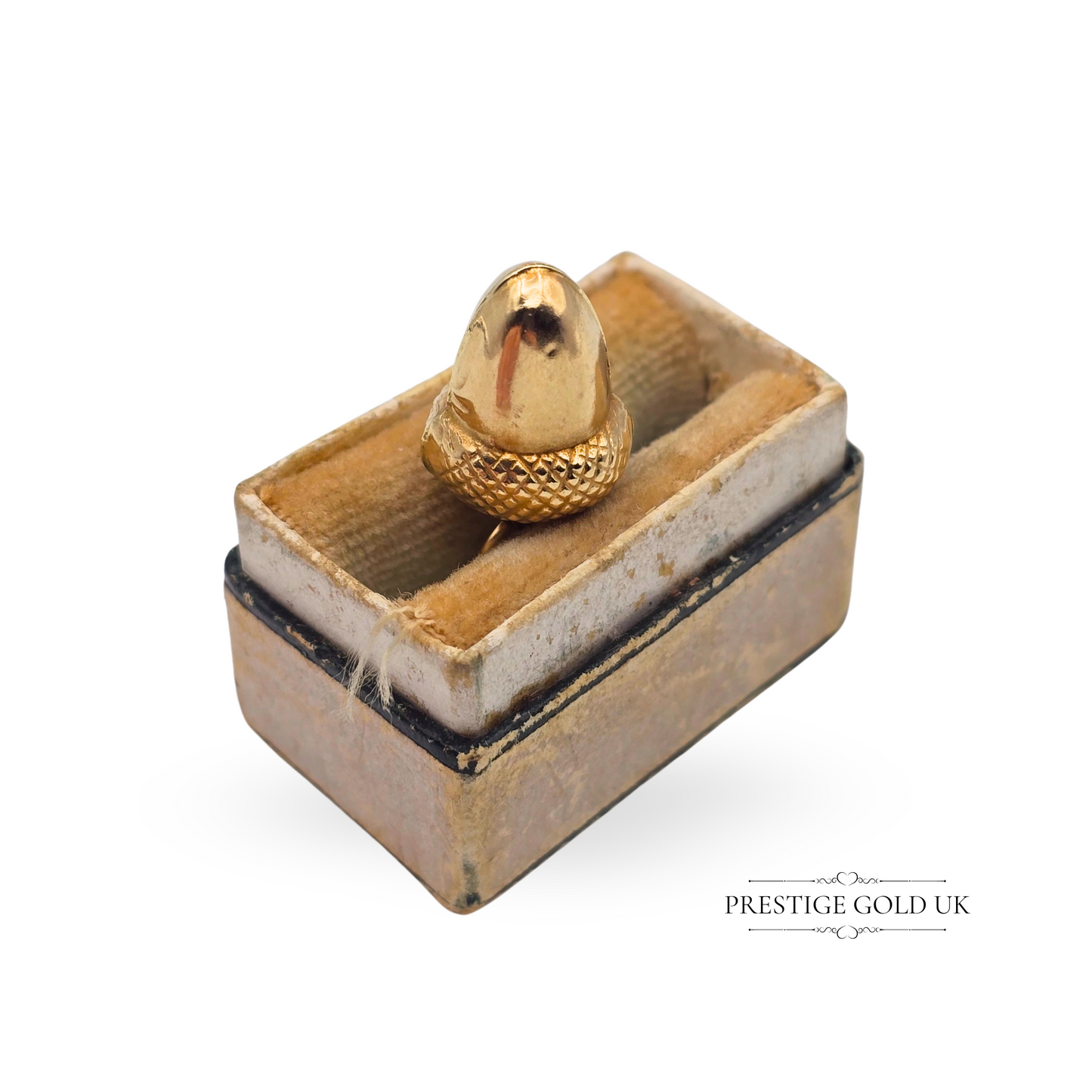 9ct Gold Acorn Charm, Fully Hallmarked London 1989, Small Hollow Pendant Acorn (Copy)