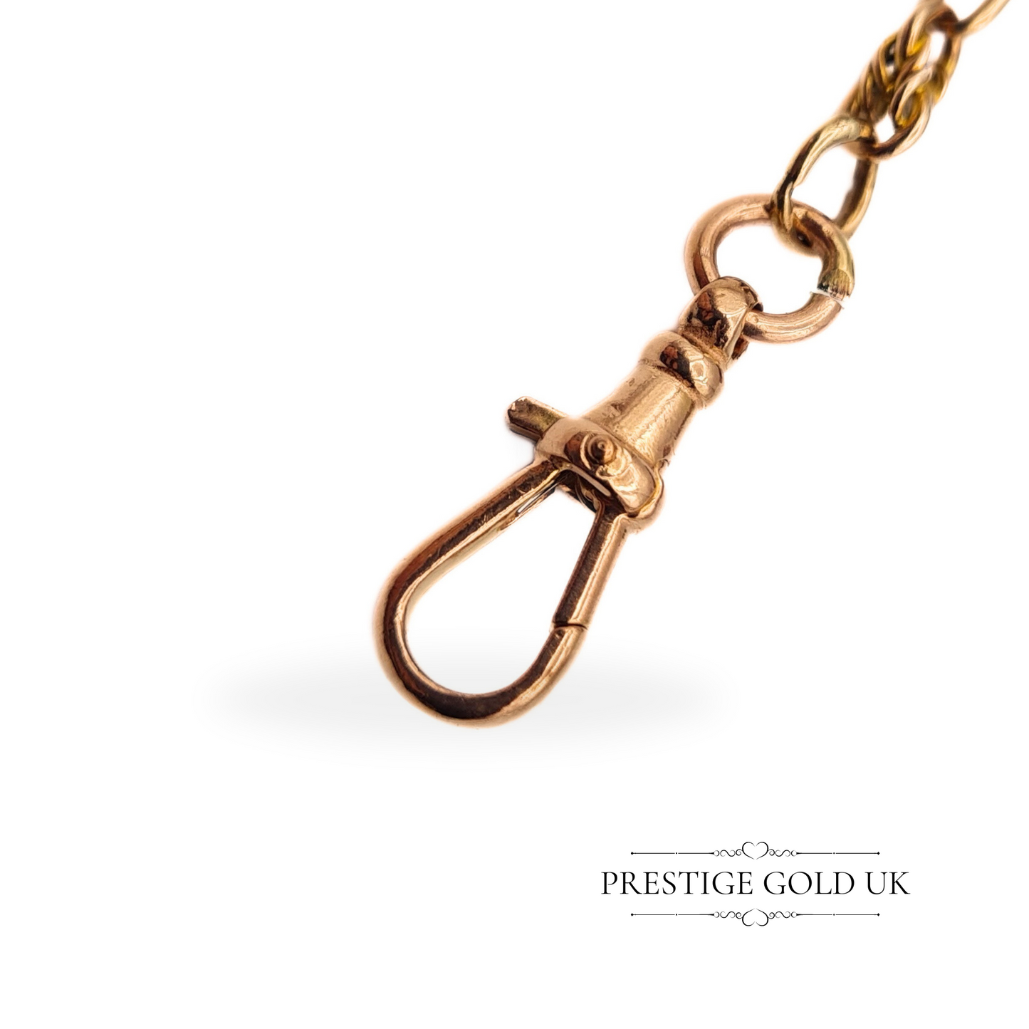 Ornate Gold Fancy Paperclip Chain Bracelet in 9ct Gold - 7"